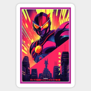 Retro Anime Comic Hero | Anime Origin | Vintage Anime Art Sticker